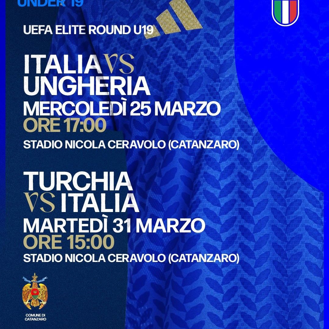 Immagine dell'evento Nazionale Under 19 a Catanzaro