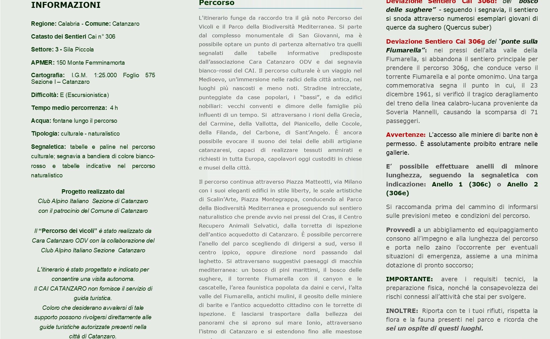Immagine dell'itinerario Trekking Culturale Naturalistico della città di Cayanzaro